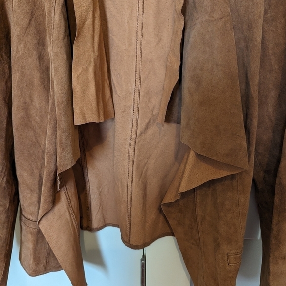 Chico's genuine suede open front jacket sz M - Picture 6 of 9